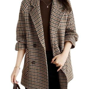 Womens Woolen Blend Overcoat with Pockets